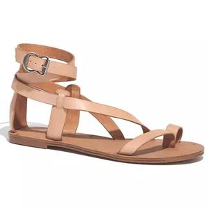 Madewell Cream Leather Allie Gladiator Sandals Sz 9.5